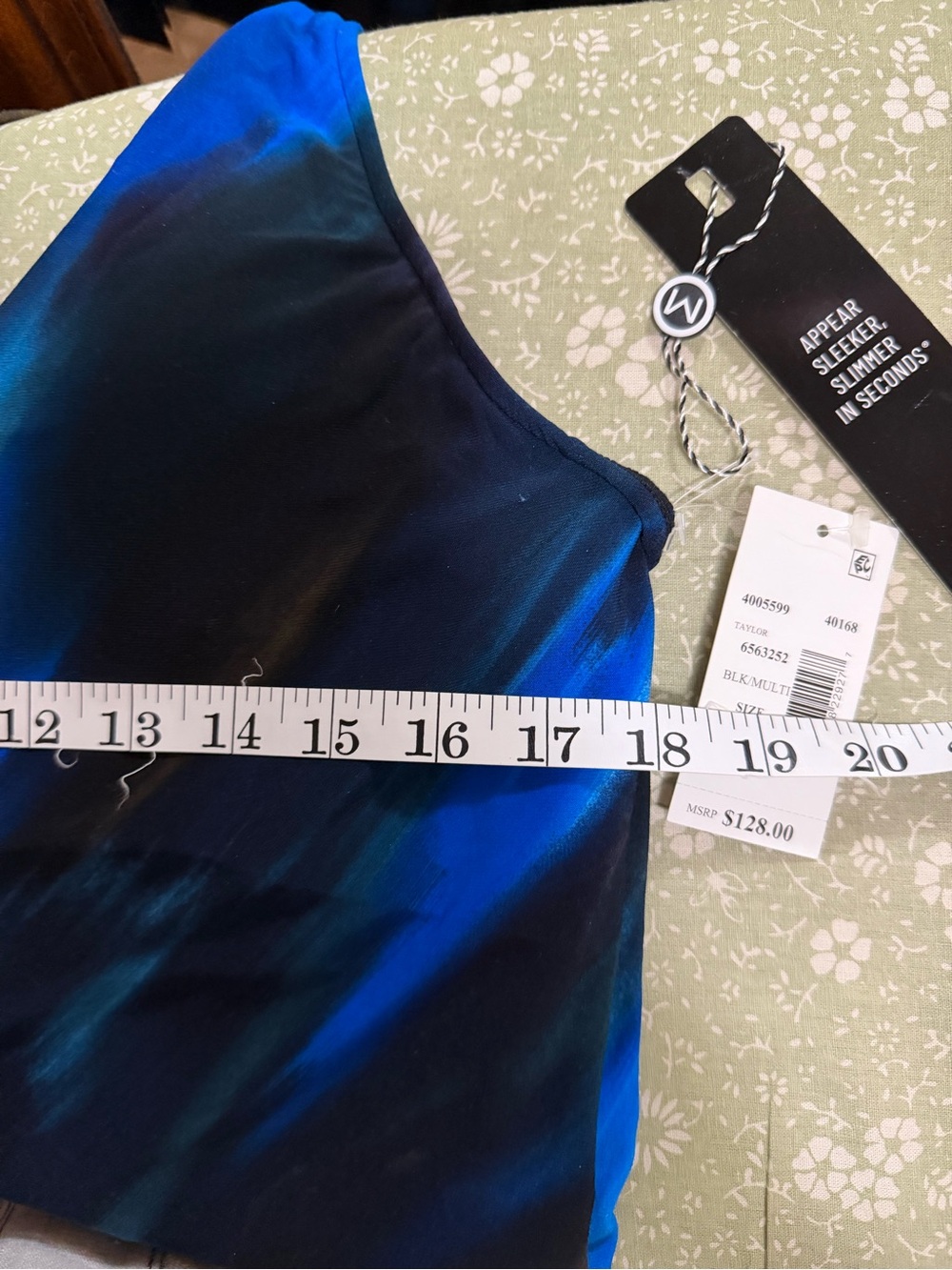 NEW SZ 16 Magicsuit Tankini TOP black blue tie dye swimsuit plus size slimming - Picture 5 of 5